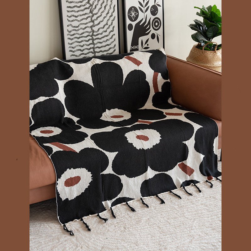 Nordic Ins Style Sofa Flower Knitted Blanket - Hearth & Lume