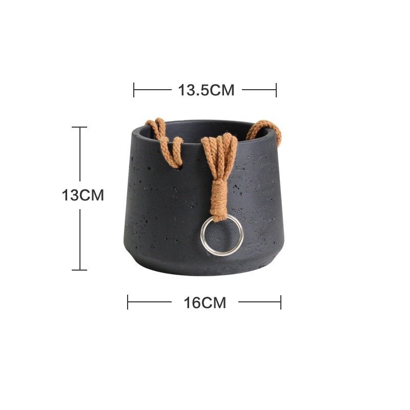 Nordic Wall Hanging Cement Hanging Flower Pot - Hearth & Lume