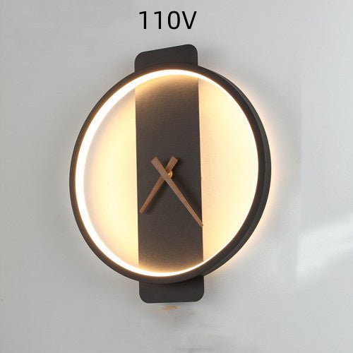 Nordic Wall Lamp Bedroom Bedside Lamp Clock Modeling Lamp - Hearth & Lume