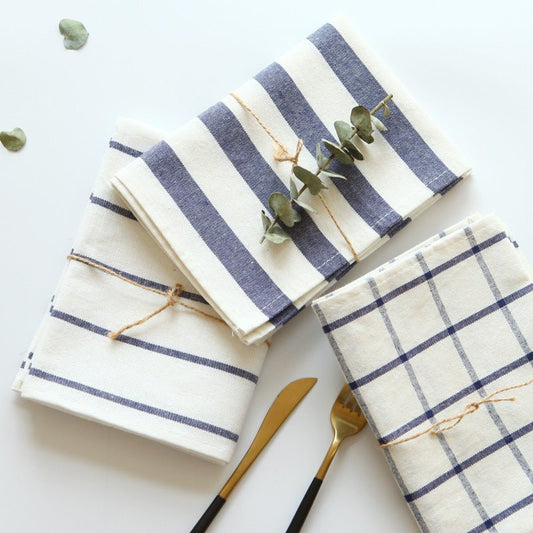 Nordic Style Cotton Striped Plaid Napkin - Hearth & Lume