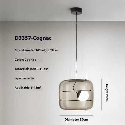 Creative Art Modern Minimalist Glass Bedroom Bedside Chandelier - Hearth & Lume