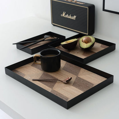 Wrought Iron And Wood Decorative Tray Art Out Of Dinner Plate - Hearth & Lume