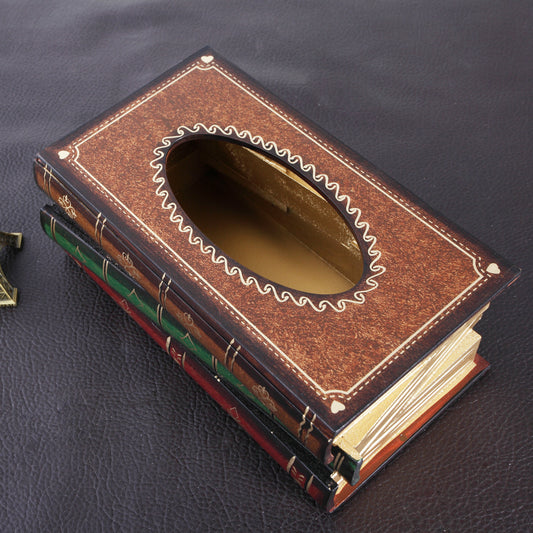 Wooden Book Box Tissue Crafts Home Decor - Hearth & Lume
