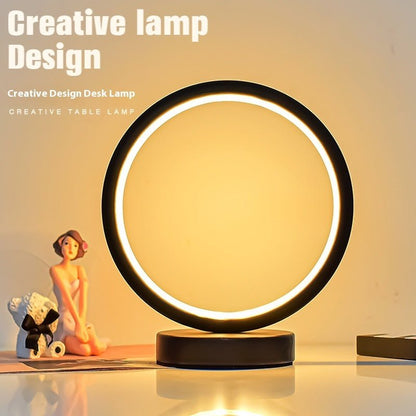 Nordic Decoration Table Lamp Ring Bedroom Bedside Lamp - Hearth & Lume