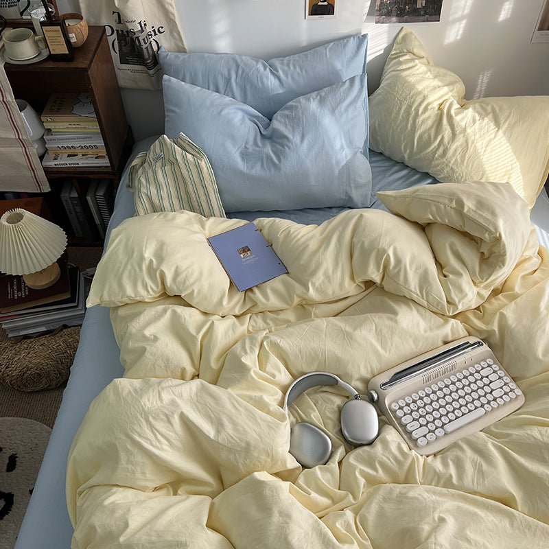 Super Soft Mixed Washed Cotton Four - piece Set - Hearth & Lume