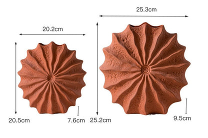 Red Pottery Vase Ceramic Ornaments Hydroponic Flower Dryer Home Decoration - Hearth & Lume
