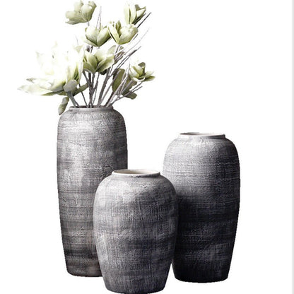 Retro Ceramic Floor - standing Large Vase - Hearth & Lume