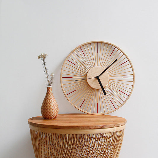 Natural Home Japanese Clock Wall Clock Living Room Nordic Ornaments