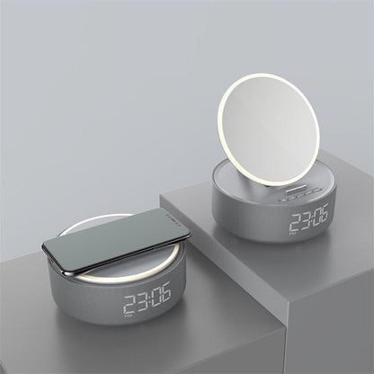 Mirror Wireless Charger Alarm Clock Bluetooth Speaker LED Night Light Smart Digital Clock Loudspeaker For Phone Charger - Hearth & Lume