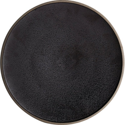 Black Crystal Large Plate Ceramic Plate Home Dessert Plate Round Flat Plate - Hearth & Lume