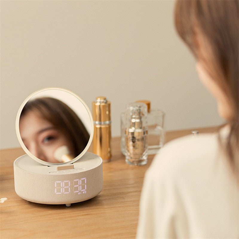 Mirror Wireless Charger Alarm Clock Bluetooth Speaker LED Night Light Smart Digital Clock Loudspeaker For Phone Charger - Hearth & Lume