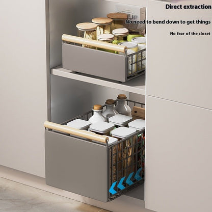 Kitchen Bathroom Multifunctional Foldable Pull Storage Basket - Hearth & Lume
