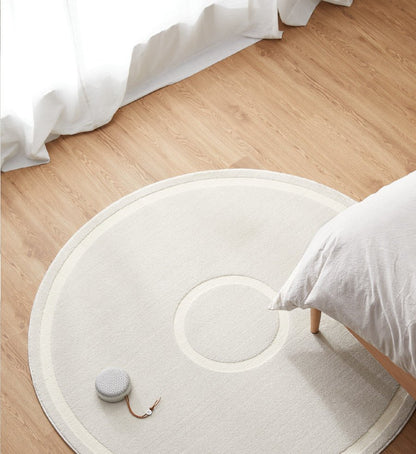 Light French Cream Round Rug Cosmos Living Room - Hearth & Lume
