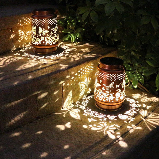 Solar Decorative Butterfly Garden Lamp Waterproof Lighting Chandelier Suspension Lamp - Hearth & Lume