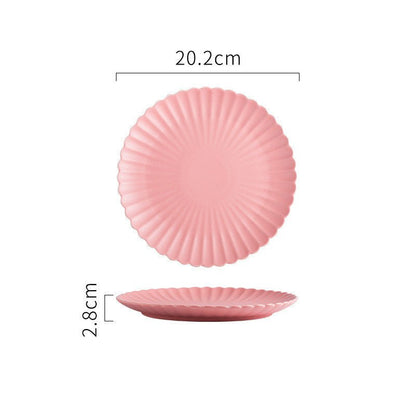 Creative Simple Solid - color Ceramic Plate - Hearth & Lume