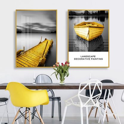 Abstract living room painting - Hearth & Lume