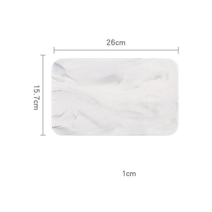 Nordic Simple Marbled Ceramic Tray - Hearth & Lume