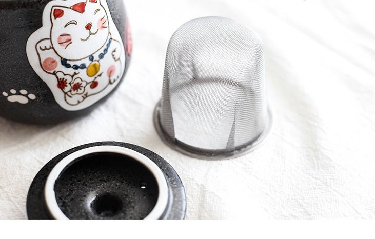 Creative Hand - painted Lucky Cat Ceramic Tea Set - Hearth & Lume