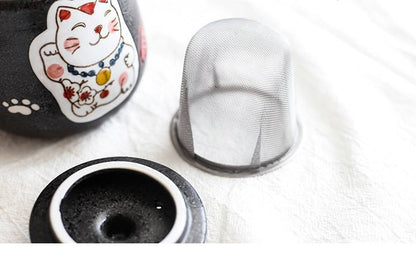 Creative Hand - painted Lucky Cat Ceramic Tea Set - Hearth & Lume