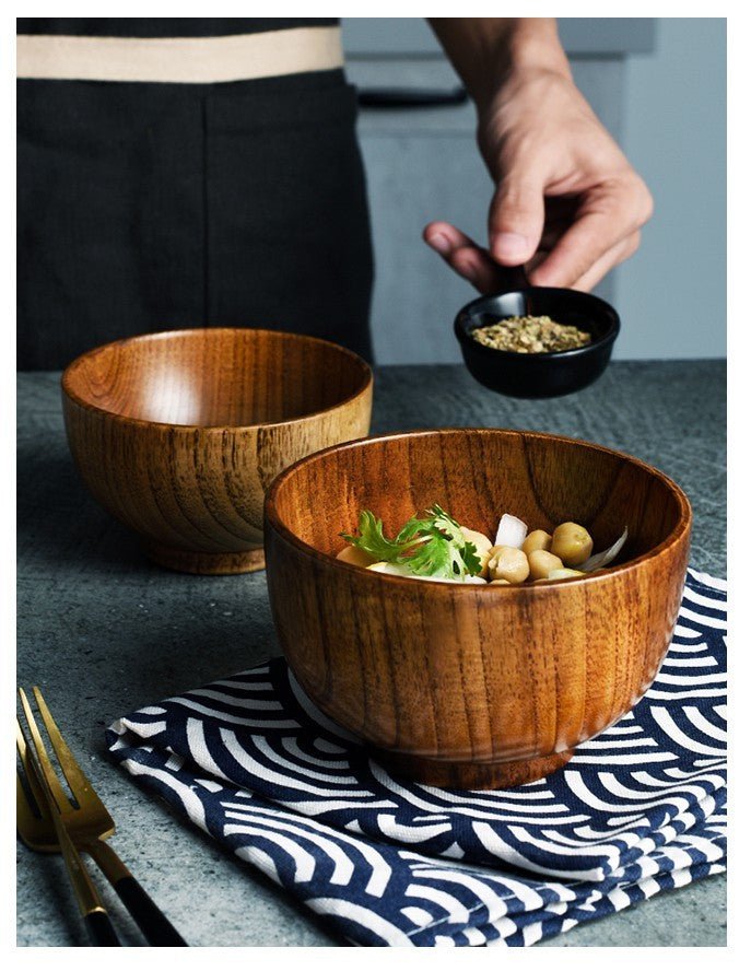 Retro Japanese Style Wooden Tableware - Hearth & Lume