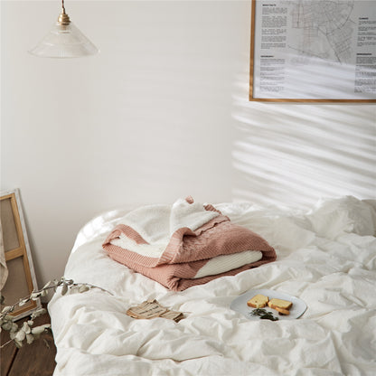Lamb Cashmere Thickened Warm Blanket Quilt Knitting - Hearth & Lume