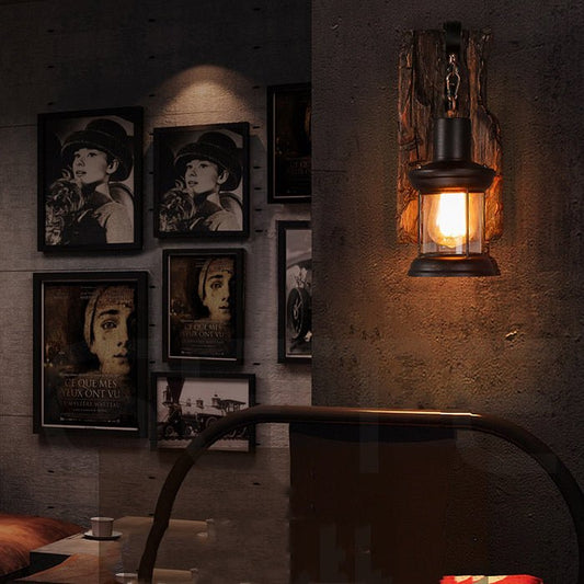 Distressed retro wall lamp - Hearth & Lume