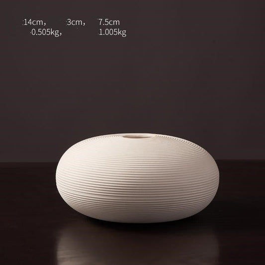 White Simple Nordic Vases Porcelain Living Room Tabletop Decoration - Hearth & Lume