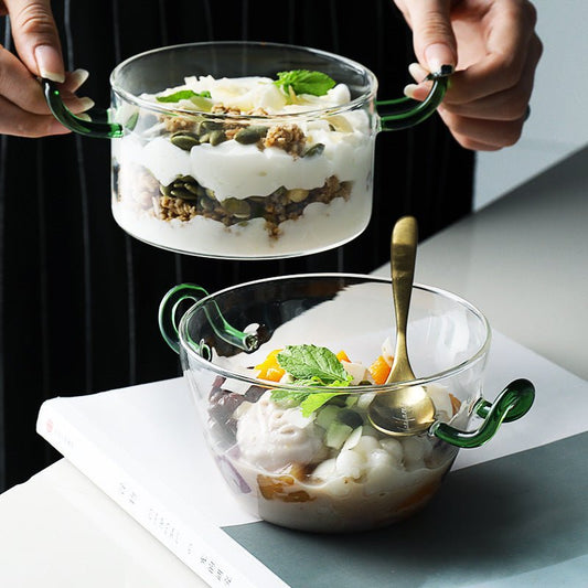 Borosilicate Heat - Resistant Glass Bowl Nordic Glass Salad Bowl - Hearth & Lume