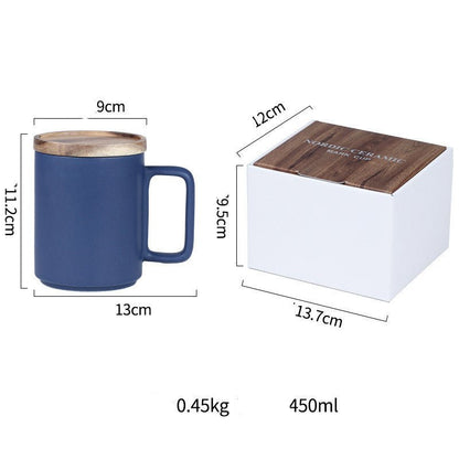 Marble Coffee Cup Vintage Ceramic Mug With Lid Mug - Hearth & Lume