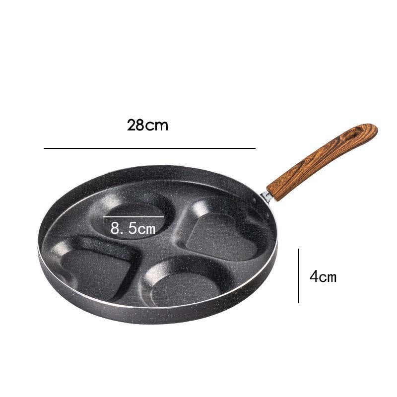Love Frying Pan Non - Stick Flat Bottom Four - Hole Omelette Pan - Hearth & Lume