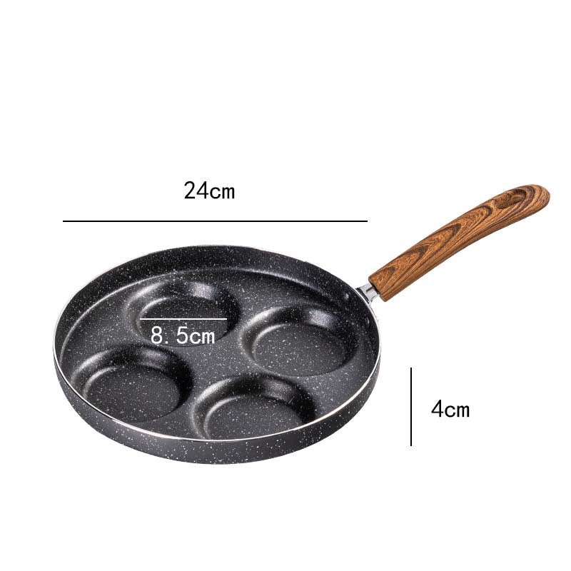 Love Frying Pan Non - Stick Flat Bottom Four - Hole Omelette Pan - Hearth & Lume