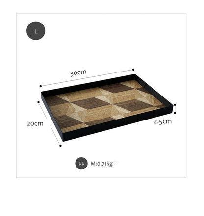 Wrought Iron And Wood Decorative Tray Art Out Of Dinner Plate - Hearth & Lume