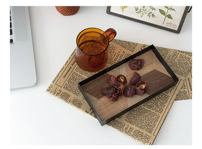Wrought Iron And Wood Decorative Tray Art Out Of Dinner Plate - Hearth & Lume
