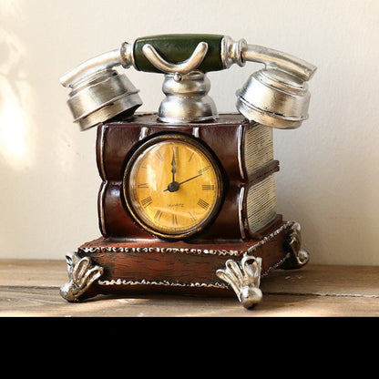 Desk Clock Home Bedroom Living Room Nostalgic Decorative Ornaments Office Model Room Creative Furnishings - Hearth & Lume