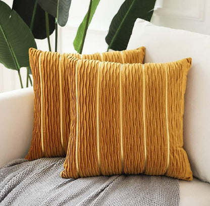 Simple Luxury Striped Velvet Pillow Cover - Hearth & Lume