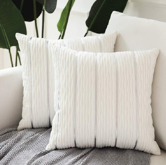 Simple Luxury Striped Velvet Pillow Cover - Hearth & Lume