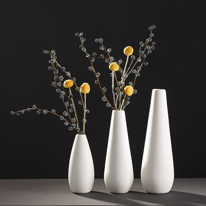 Fashion Simple White Ceramic Vase - Hearth & Lume