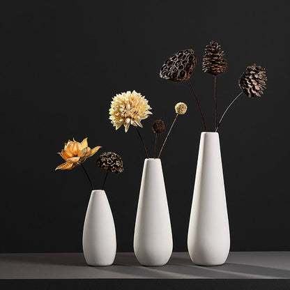 Fashion Simple White Ceramic Vase - Hearth & Lume