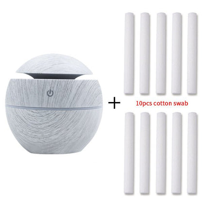 Aroma Diffuser Mini Humidifier Usb Home Silent Small Wood Grain Essential Oil Humidifier - Hearth & Lume