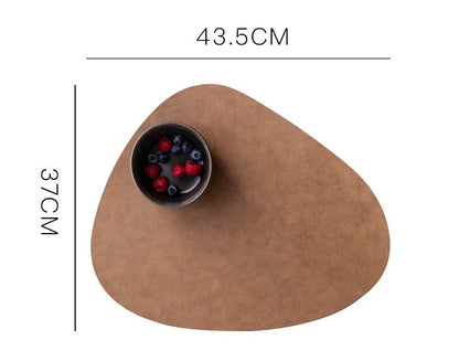 Placemat Leather Placemat Waterproof and Oilproof Pad Anti - scald Heat Insulation Pad - Hearth & Lume