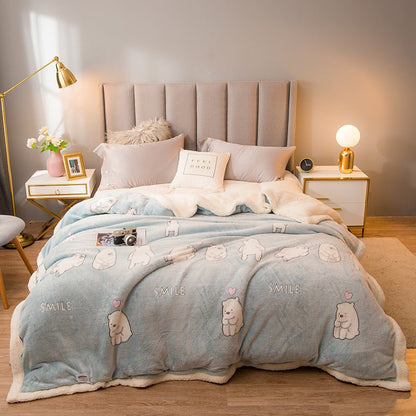 Thickened Winter Warm Single Quilt Blanket - Hearth & Lume