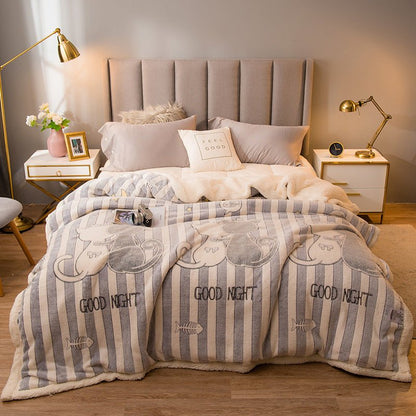 Thickened Winter Warm Single Quilt Blanket - Hearth & Lume