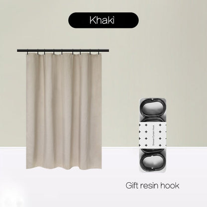 Magnetic Suction Non - Perforated Waterproof Bathroom Curtain - Hearth & Lume