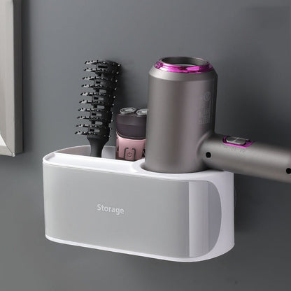Toilet Bathroom Rack Free Perforation Wall Hanging Hair Dryer Rack - Hearth & Lume