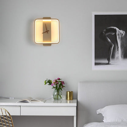 Nordic Wall Lamp Bedroom Bedside Lamp Clock Modeling Lamp - Hearth & Lume