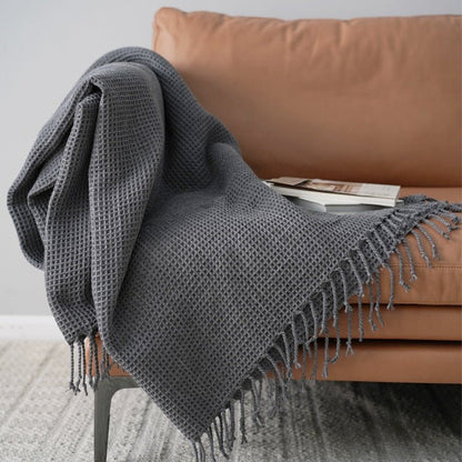 Solid Color Blanket, Sofa, Decorative Blanket Model Room, Dark Gray Blanket And Towel - Hearth & Lume