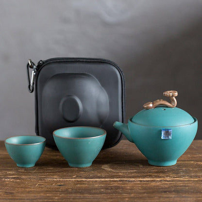 Convenient travel tea set 2 cups per pot - Hearth & Lume
