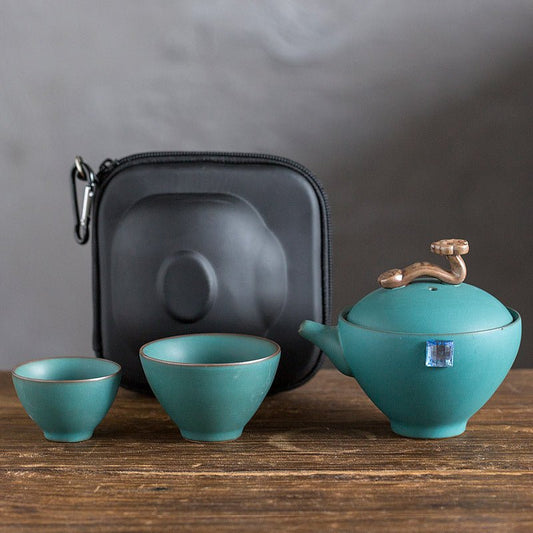 Convenient travel tea set 2 cups per pot - Hearth & Lume