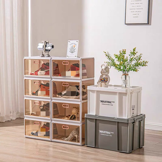 Foldable Cabinet Retractable Shoes Storage Box Home Entrance Dustproof Organizer