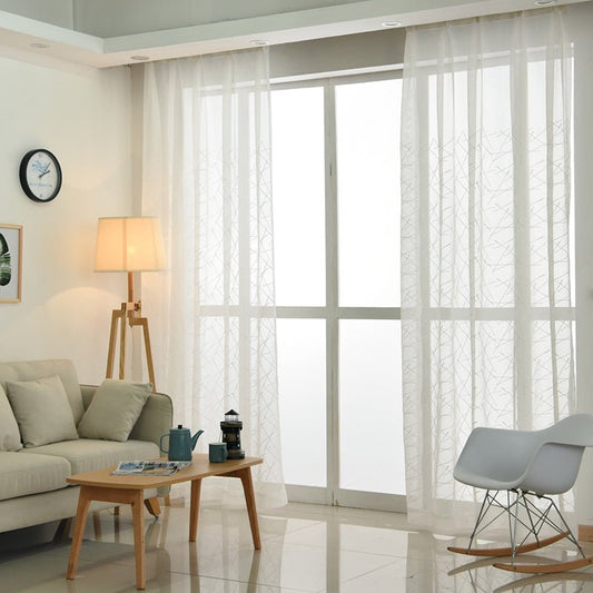Living Room Bedroom Embroidery Yarn Curtain - Hearth & Lume